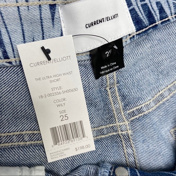 NWT Current/Elliott Ultra High Waist floral Shorts Sz 25 - Picture 6 of 8